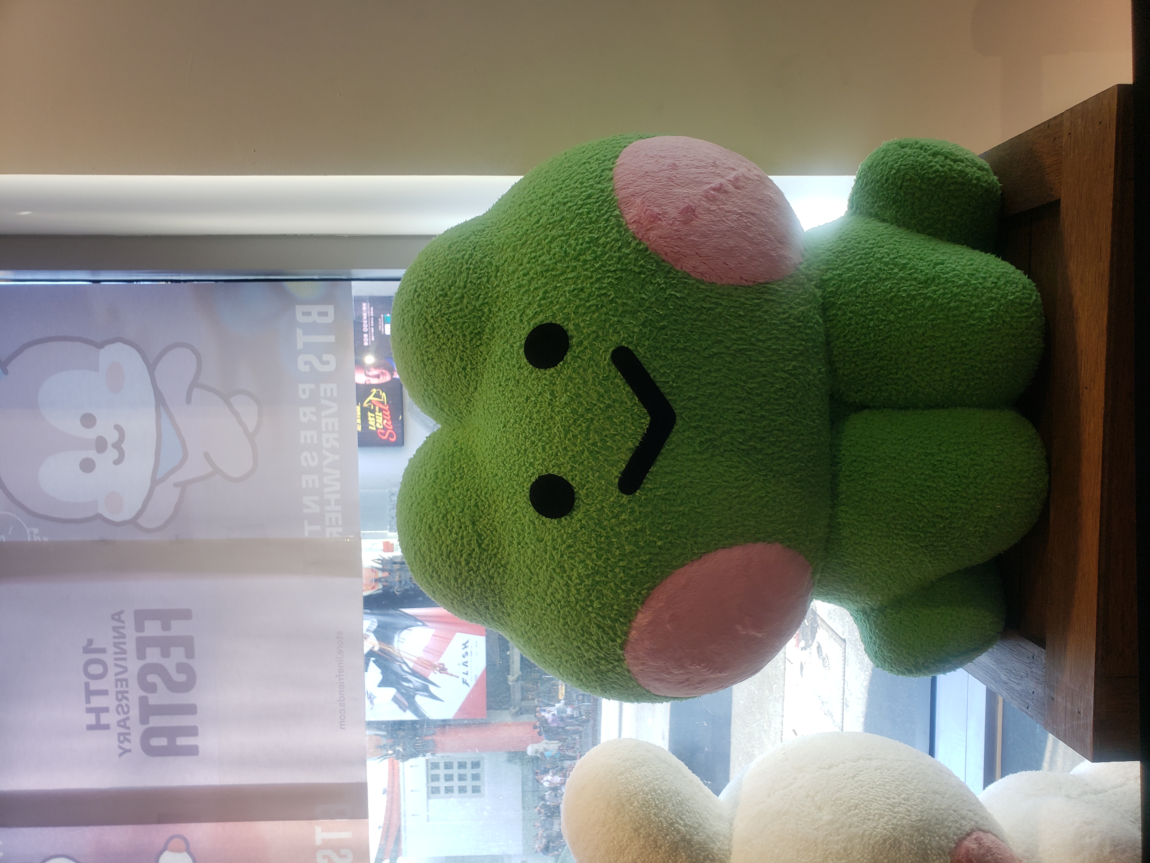 Plush frog on a chair!