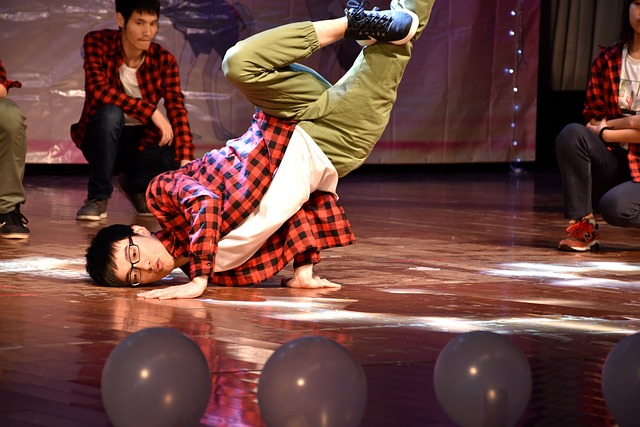 student image - performing on stage